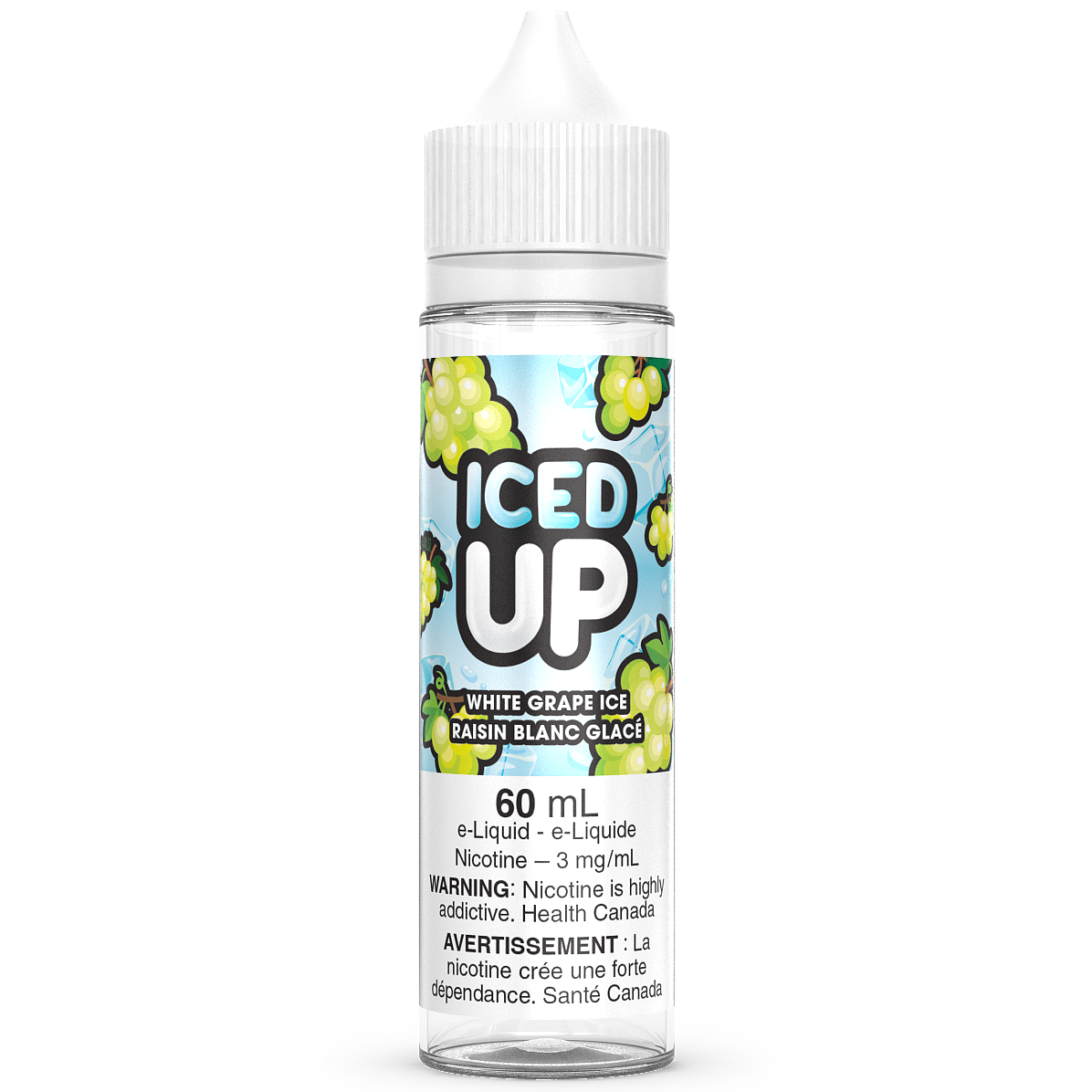 WHITE GRAPE ICE - ICED UP 60ML FREEBASE