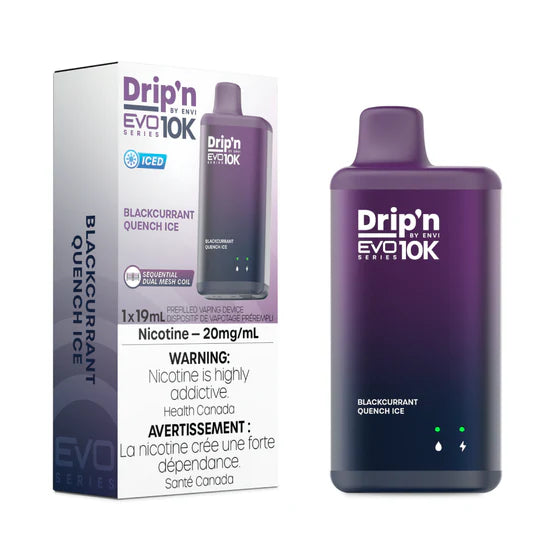 Drip’n by Envi evo 10k disposable Vape Flavours