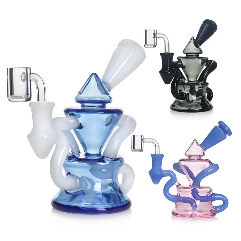 Recycler Dab Rig With Insert Perc 6.5 Inches