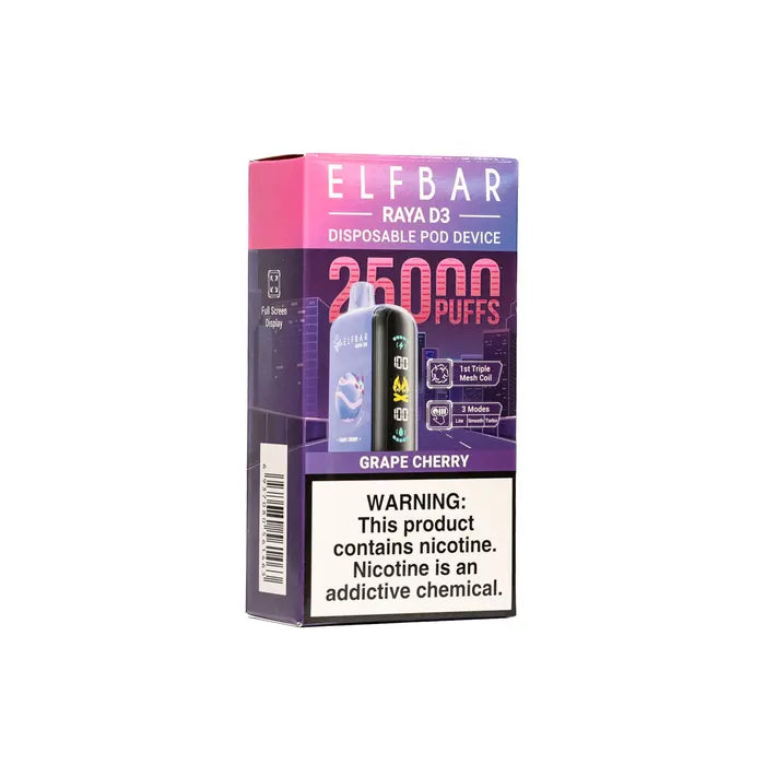 ELFBAR Raya D3 25000 Puffs Disposable Vape-Grape Cherry