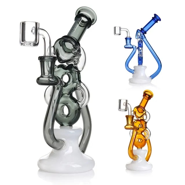 Glass Donut Recycler Oil Rig Kit 8.5"