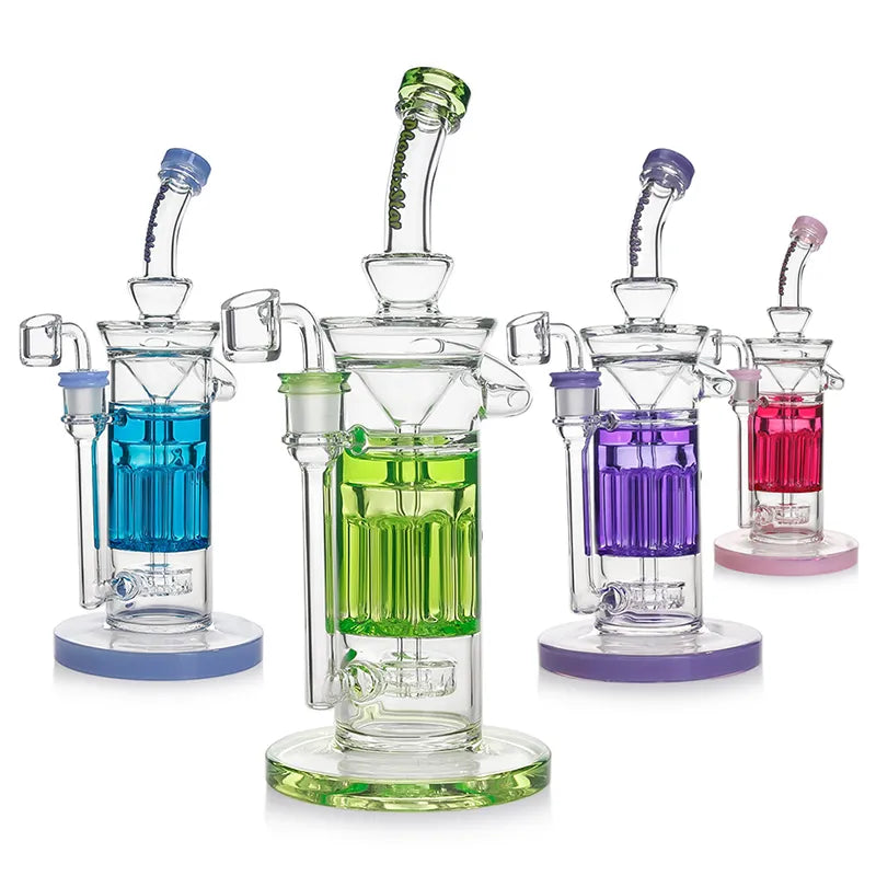 Glycerin Recycler Bong with 8 Arm Pillar Perc & Showerhead Perc