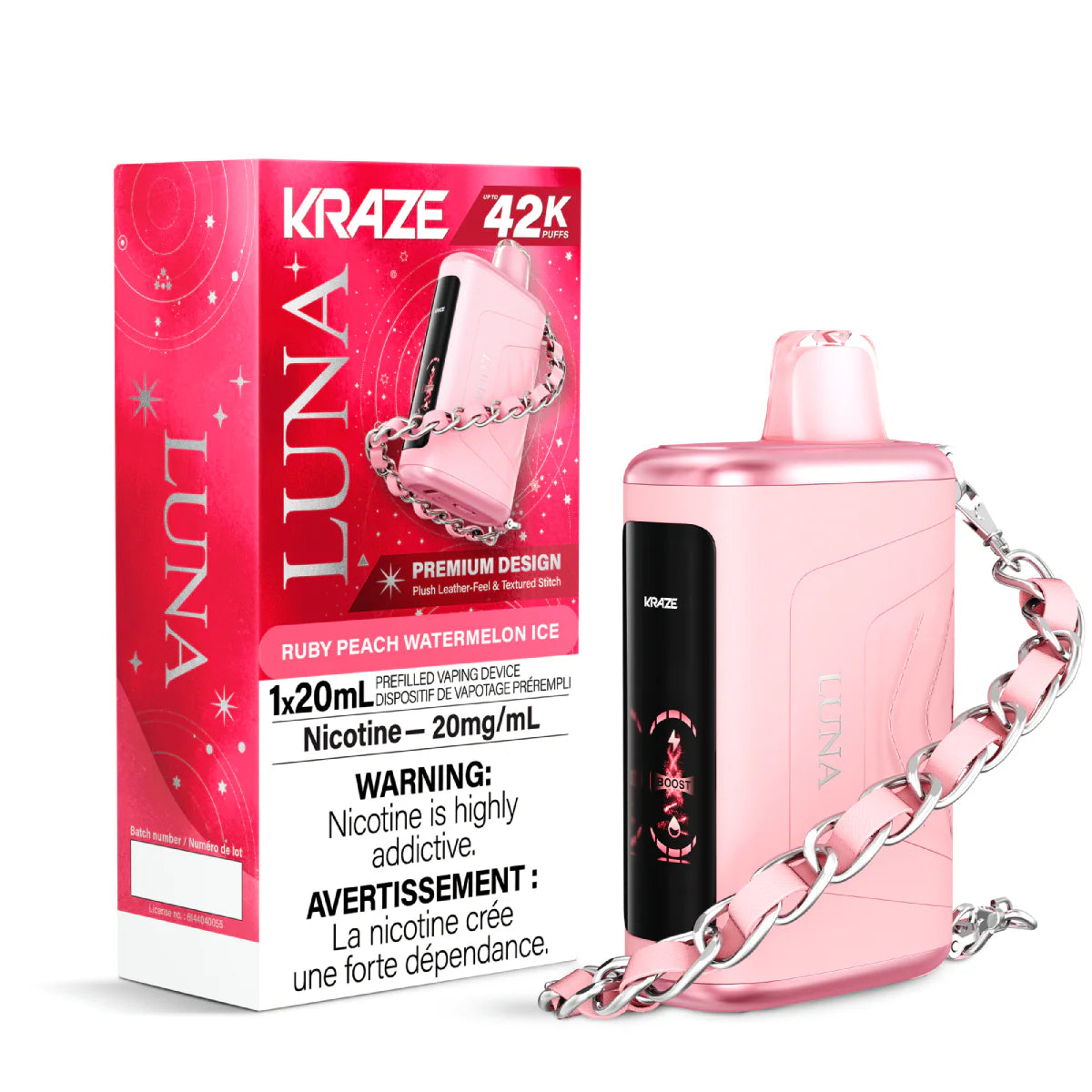 Kraze Luna 42k Disposable- Ruby Peach Watermelon Ice