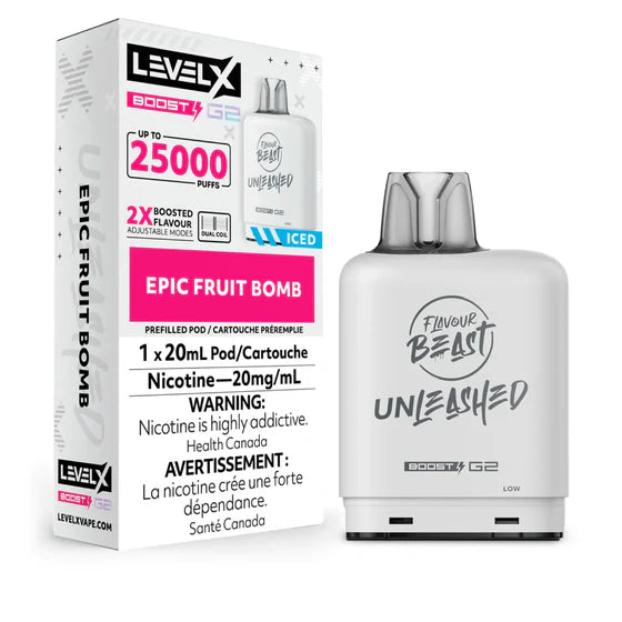 Level X Boost G2 25000 Puffs Pod- Epic Fruit Bomb 20MG