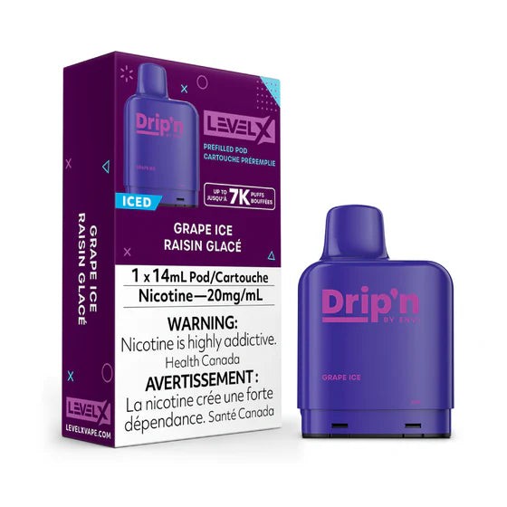 Level X Drip'n Pod 14mL - Grape Ice 20MG