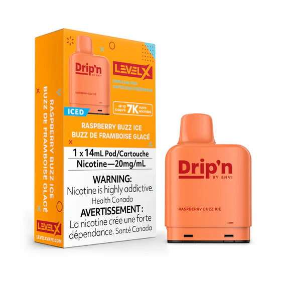 Level X Drip'n Pod 14mL - Raspberry Buzz Ice 20MG