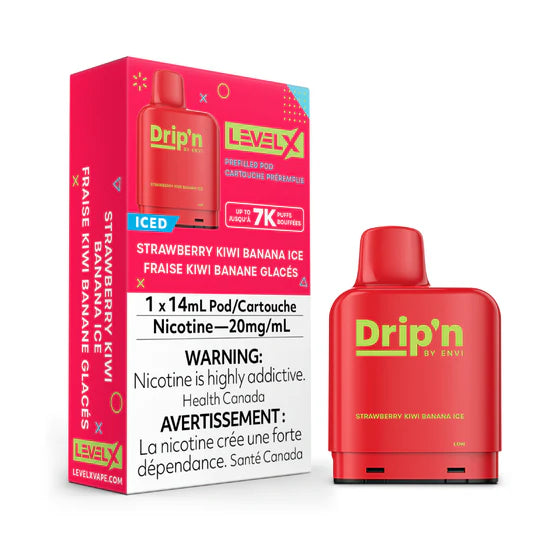 Level X Drip'n Pod 14mL - Strawberry Kiwi Banana Ice 20MG