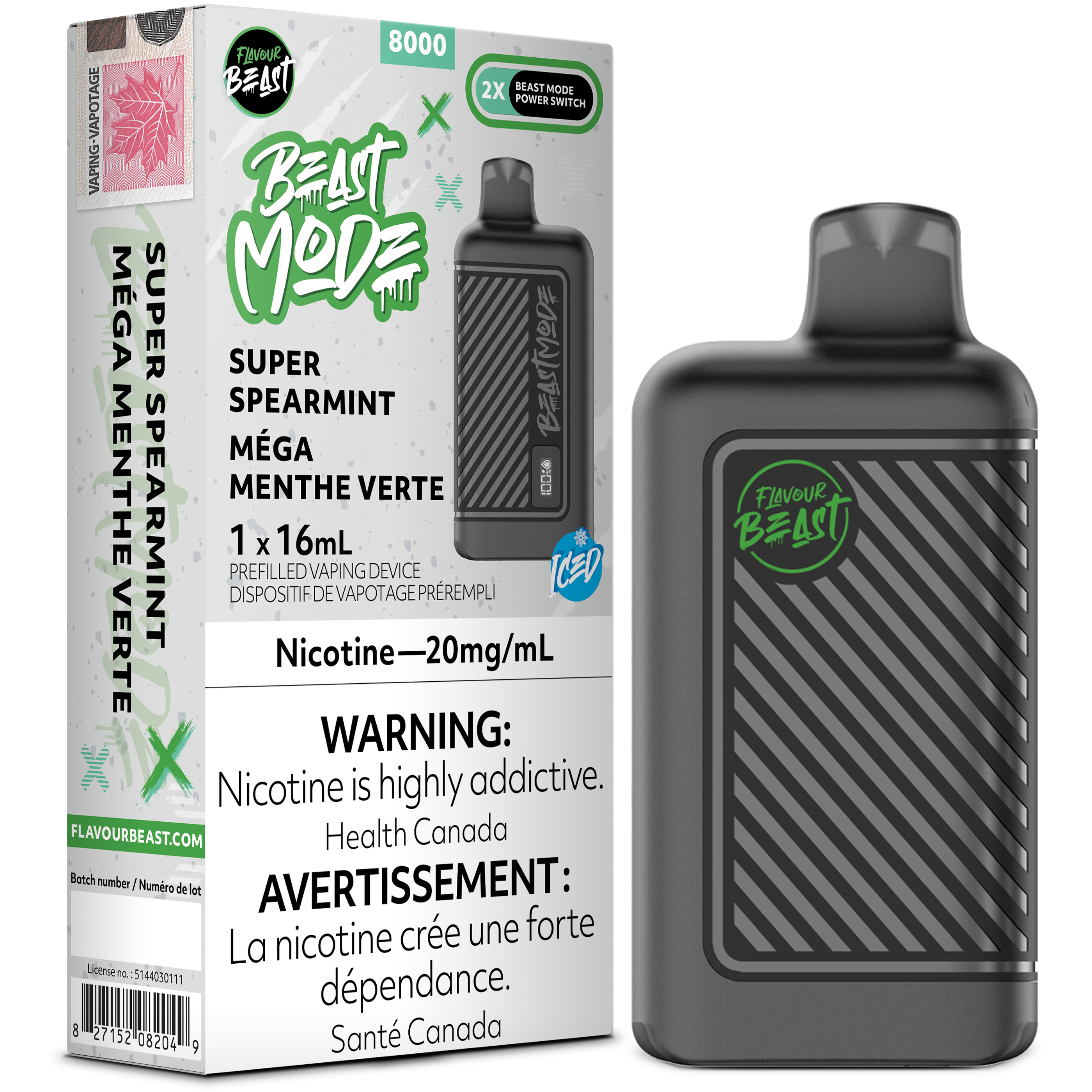 BEAST MODE 8000 PUFF - FLAVOUR BEAST DISPOSABLE VAPE