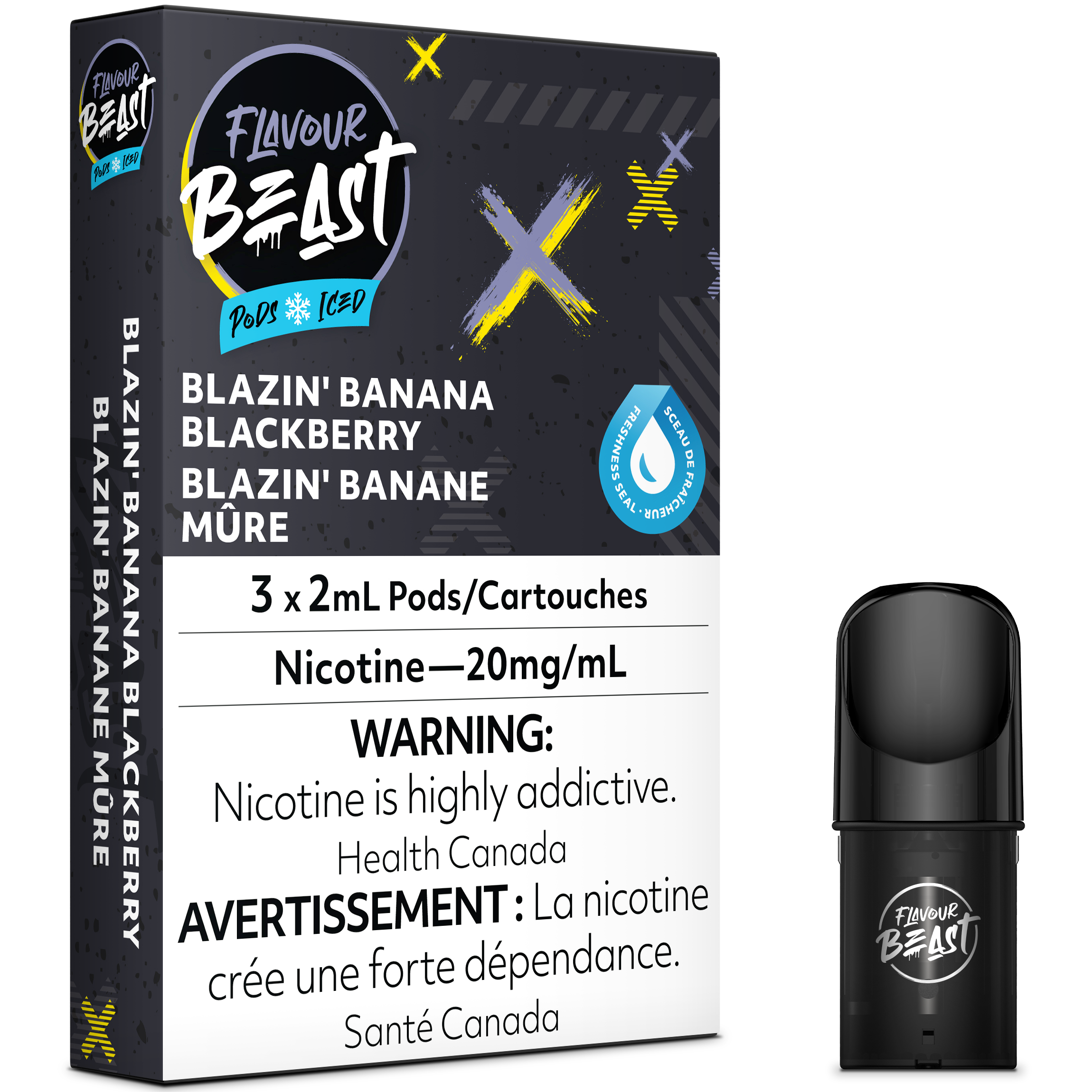 FLAVOUR BEAST POD PACK - BLAZIN' BANANA BLACKBERRY