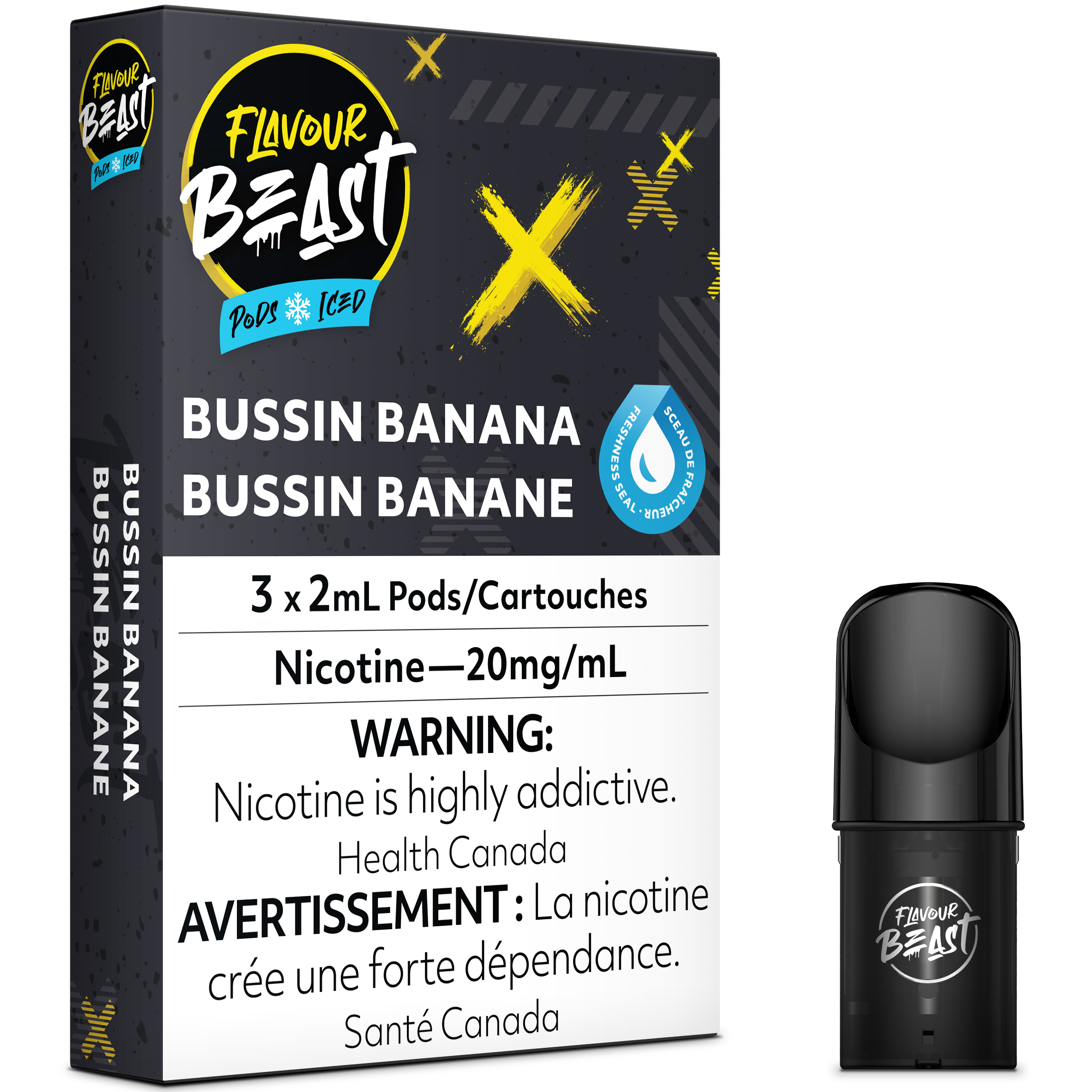 PACK FLAVOUR BEAST POD - BUSSIN BANANE GLACÉE