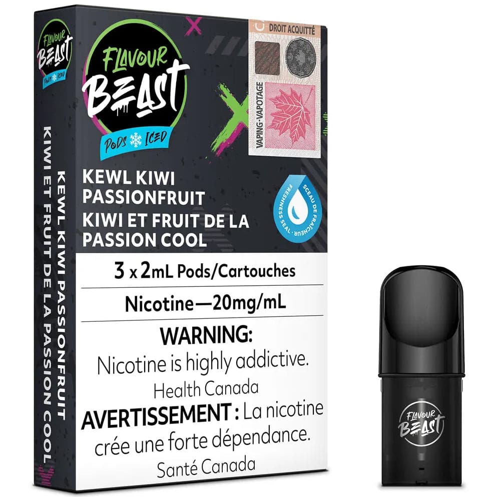 PACK FLAVOUR BEAST POD - KEWL KIWI FRUIT DE LA PASSION GLACÉ