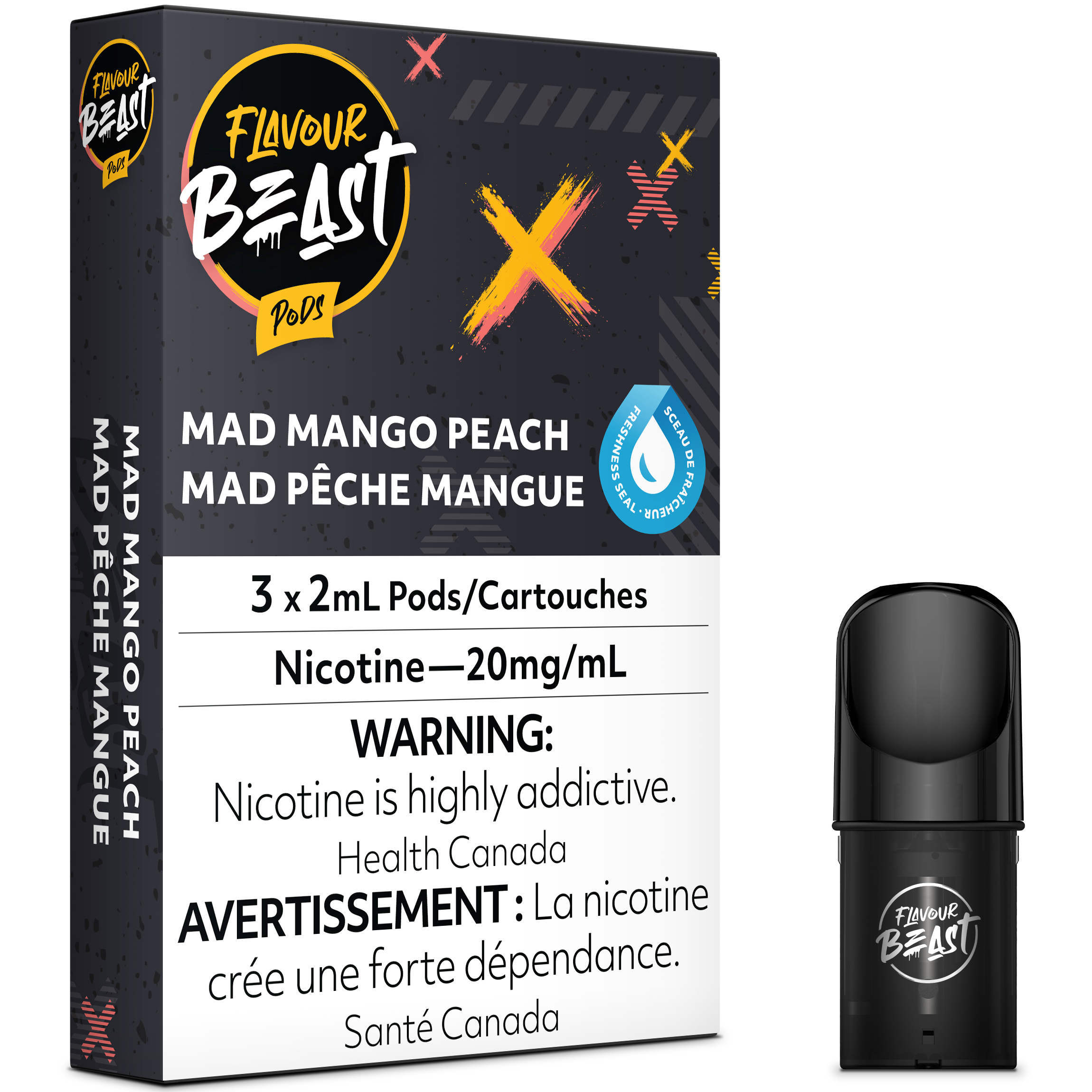 PACK FLAVOUR BEAST POD - MAD MANGUE PÊCHE