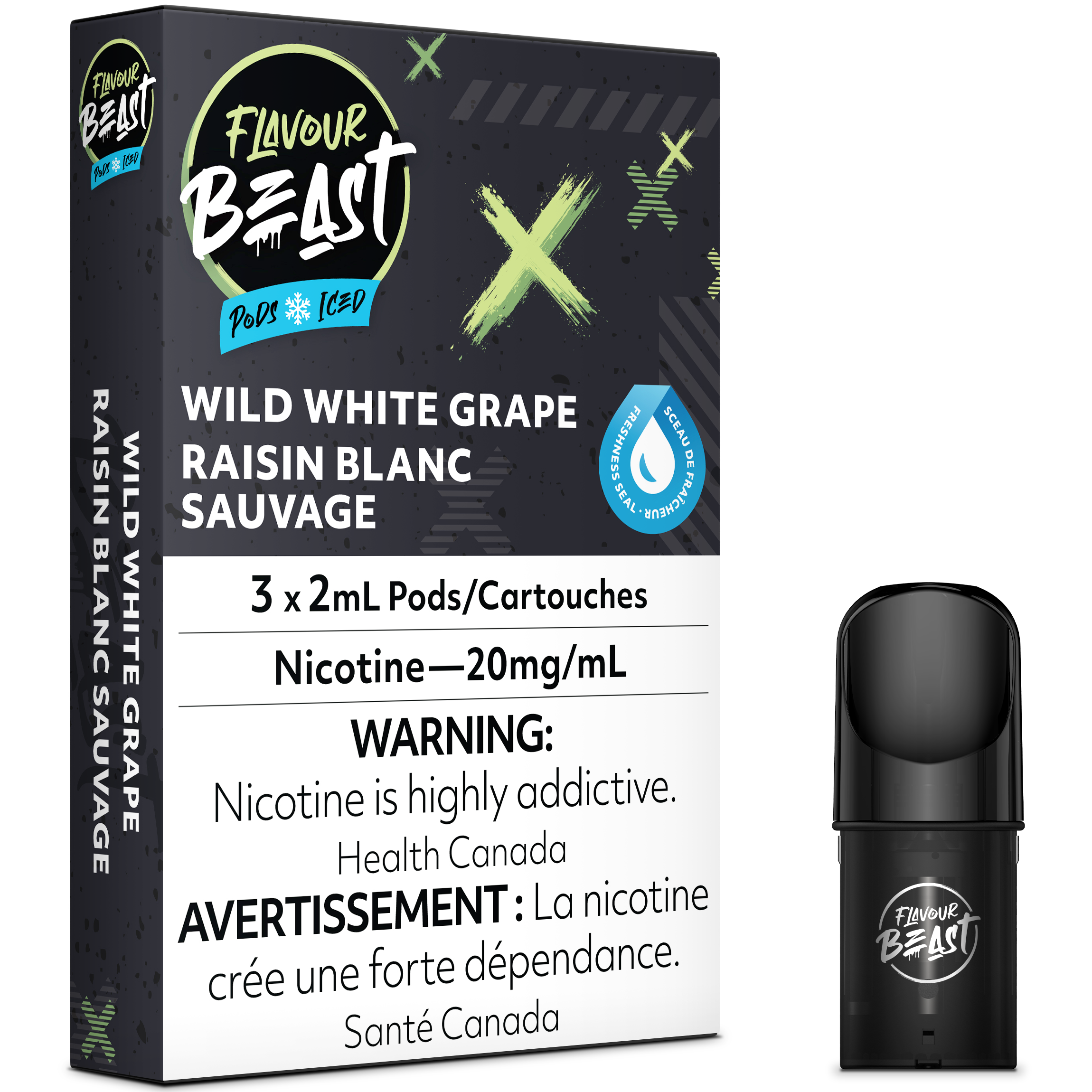 PACK FLAVOUR BEAST POD - RAISIN BLANC SAUVAGE GLACÉ