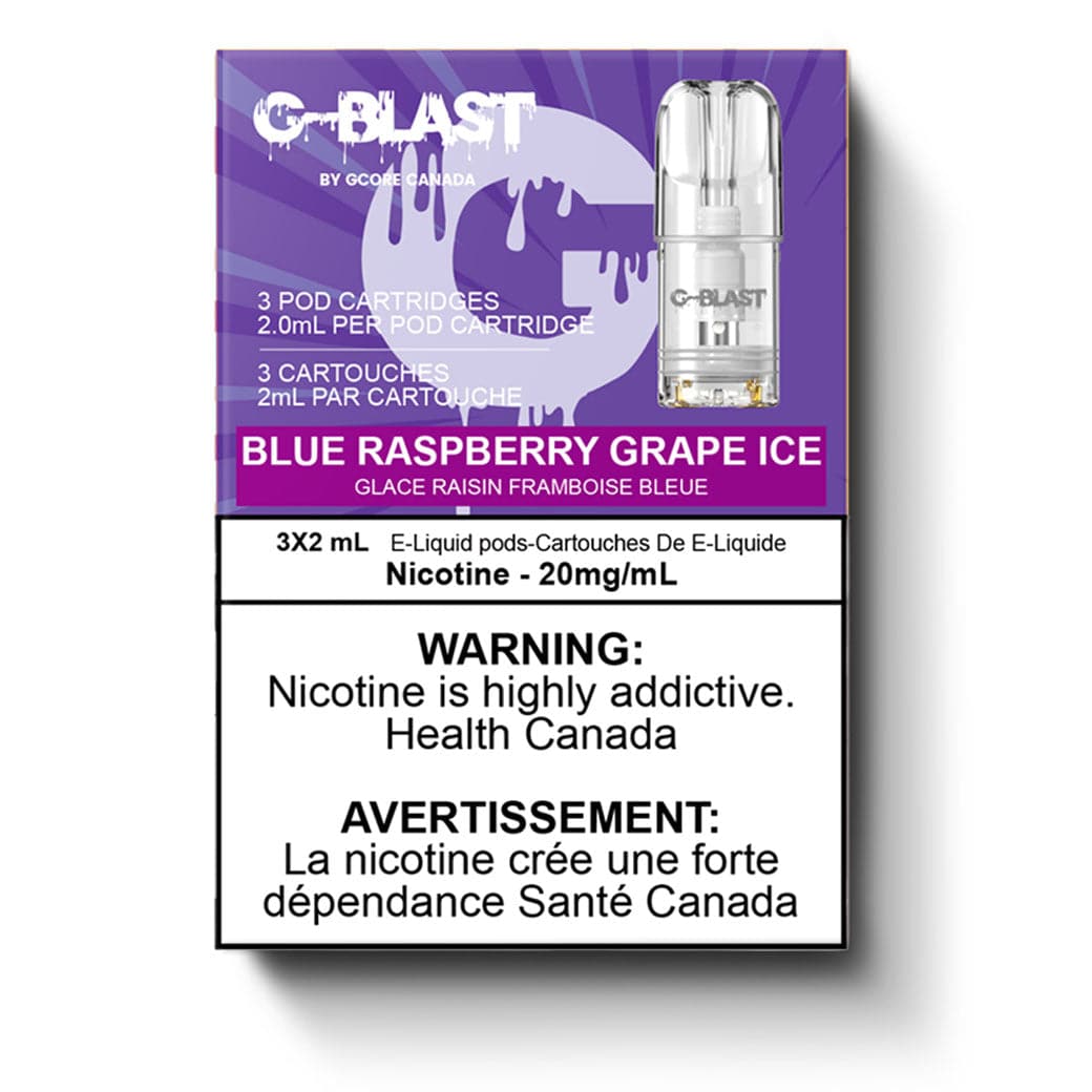 PACK G-BLAST POD - GLACE AU RAISIN ET FRAMBOISE BLEUE