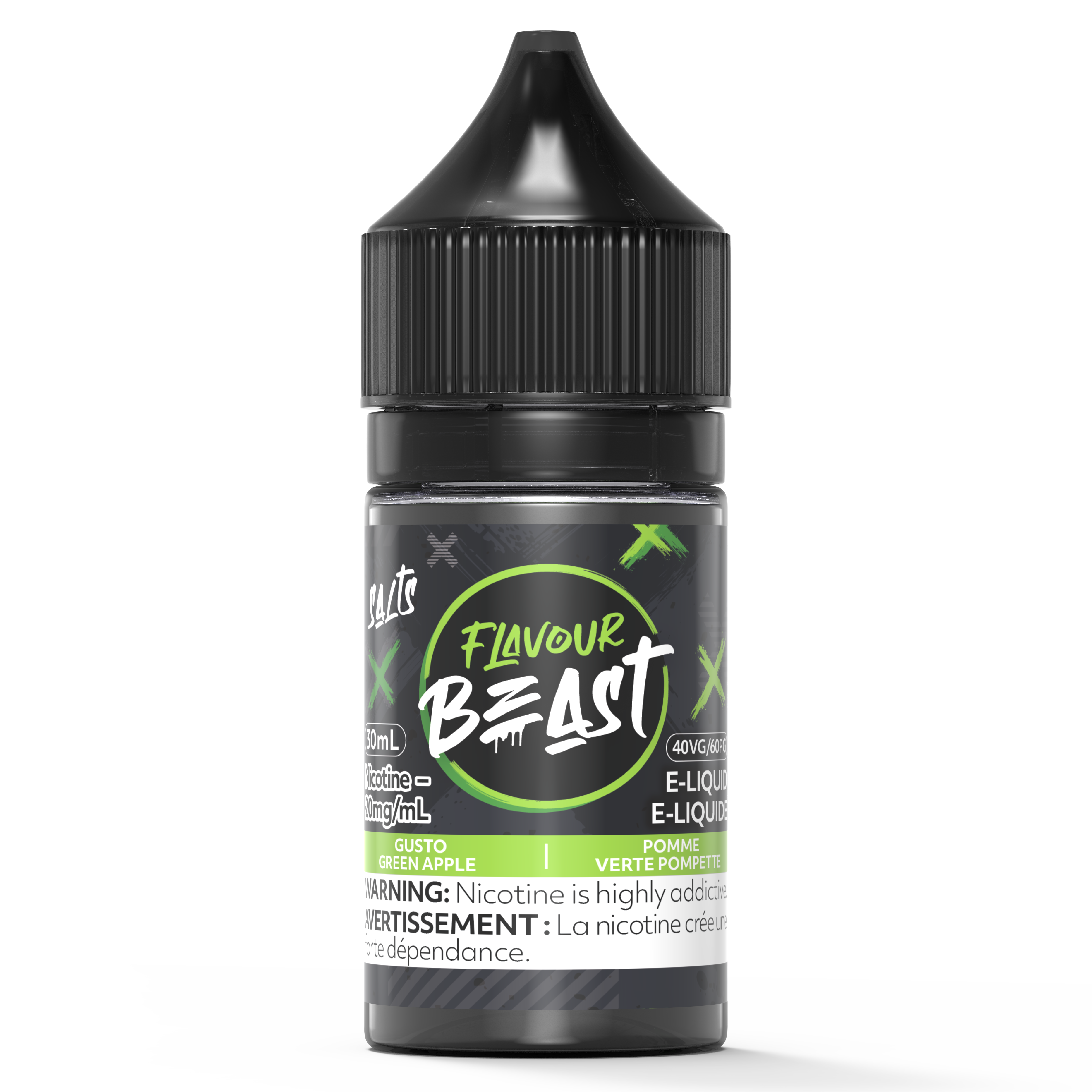 GUSTO GREEN APPLE - FLAVOUR BEAST SALT 30ML