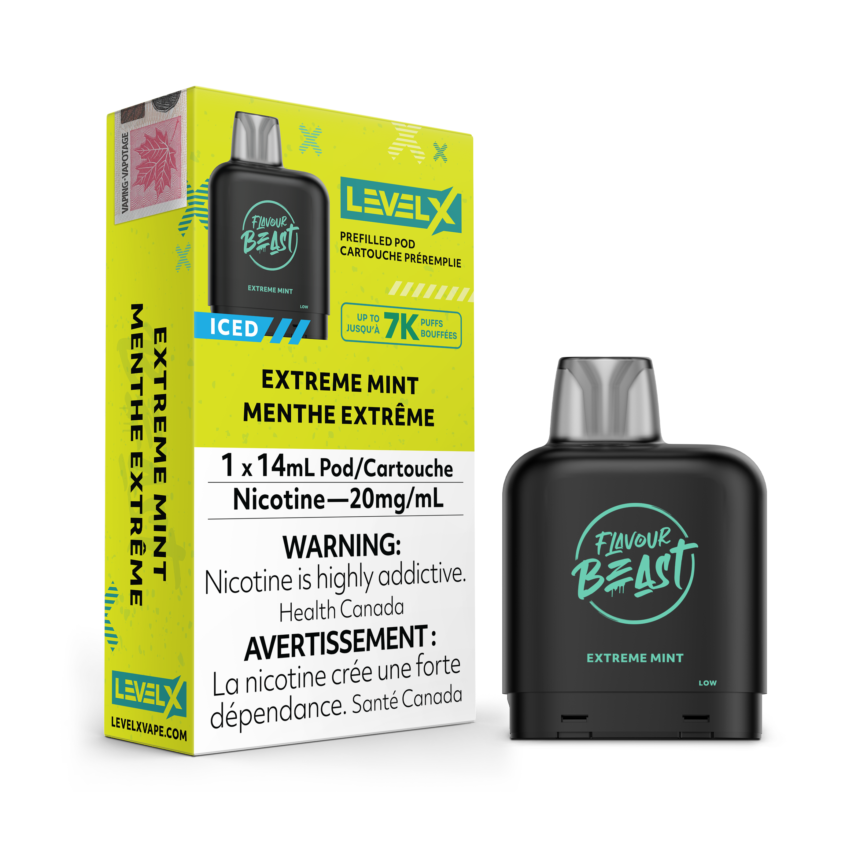 LEVEL X POD 14ML - EXTREME MINT ICED | Online Canadian Vape Shop