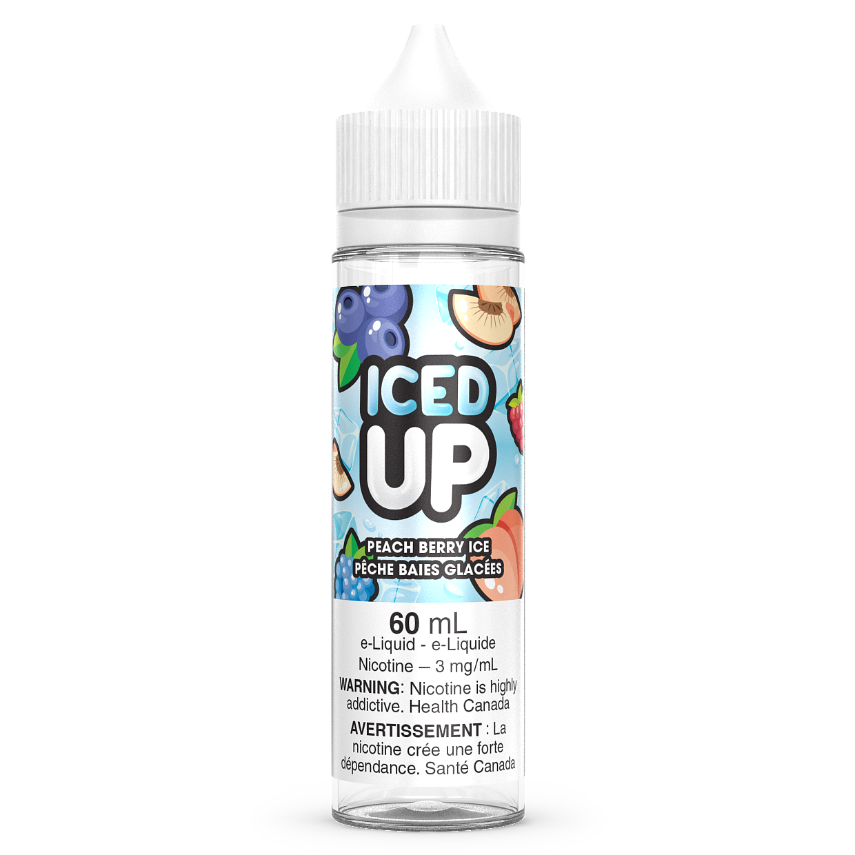 PEACH BERRY ICE - ICED UP 60ML FREEBASE | Online Canadian Vape Shop