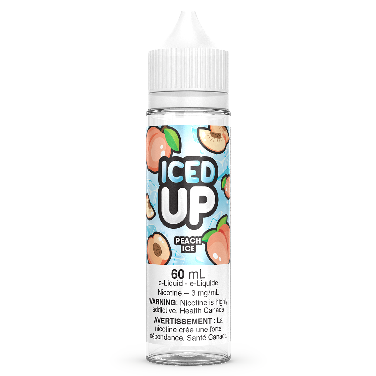 PEACH ICE - ICED UP 60ML FREEBASE | Online Canadian Vape Shop