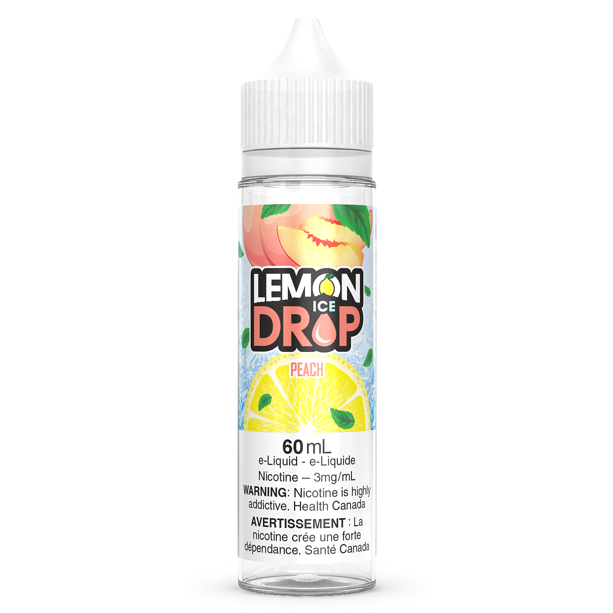 PEACH ICE - LEMON DROP ICE 60ML FREEBASE