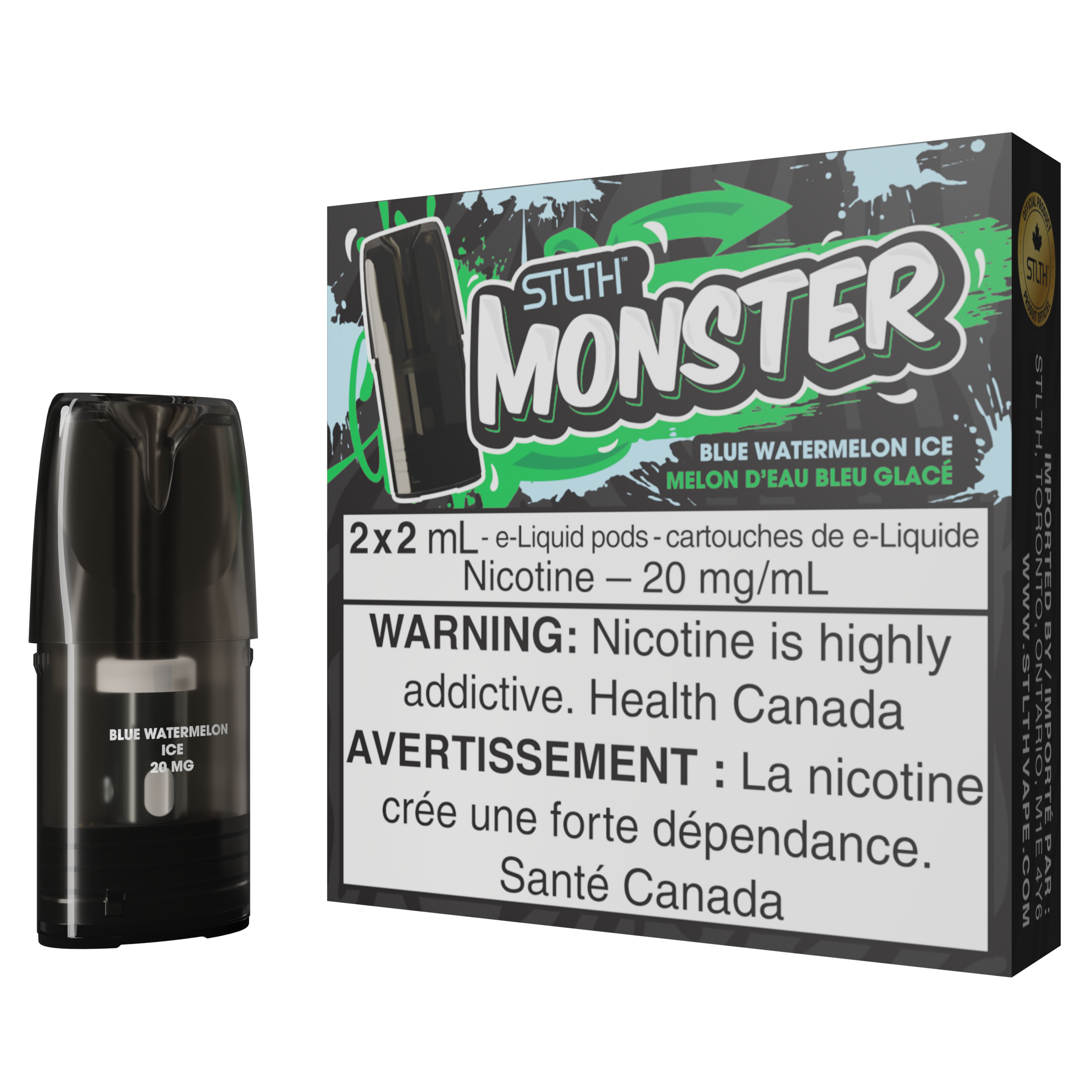 PACK STLTH MONSTER POD - GLACE À LA Pastèque BLEUE