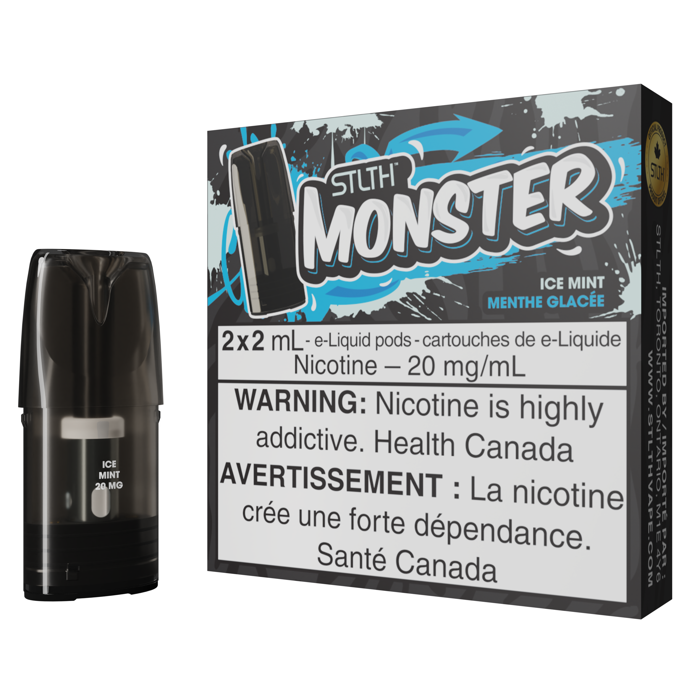 PACK STLTH MONSTER POD - MENTHE GLACE