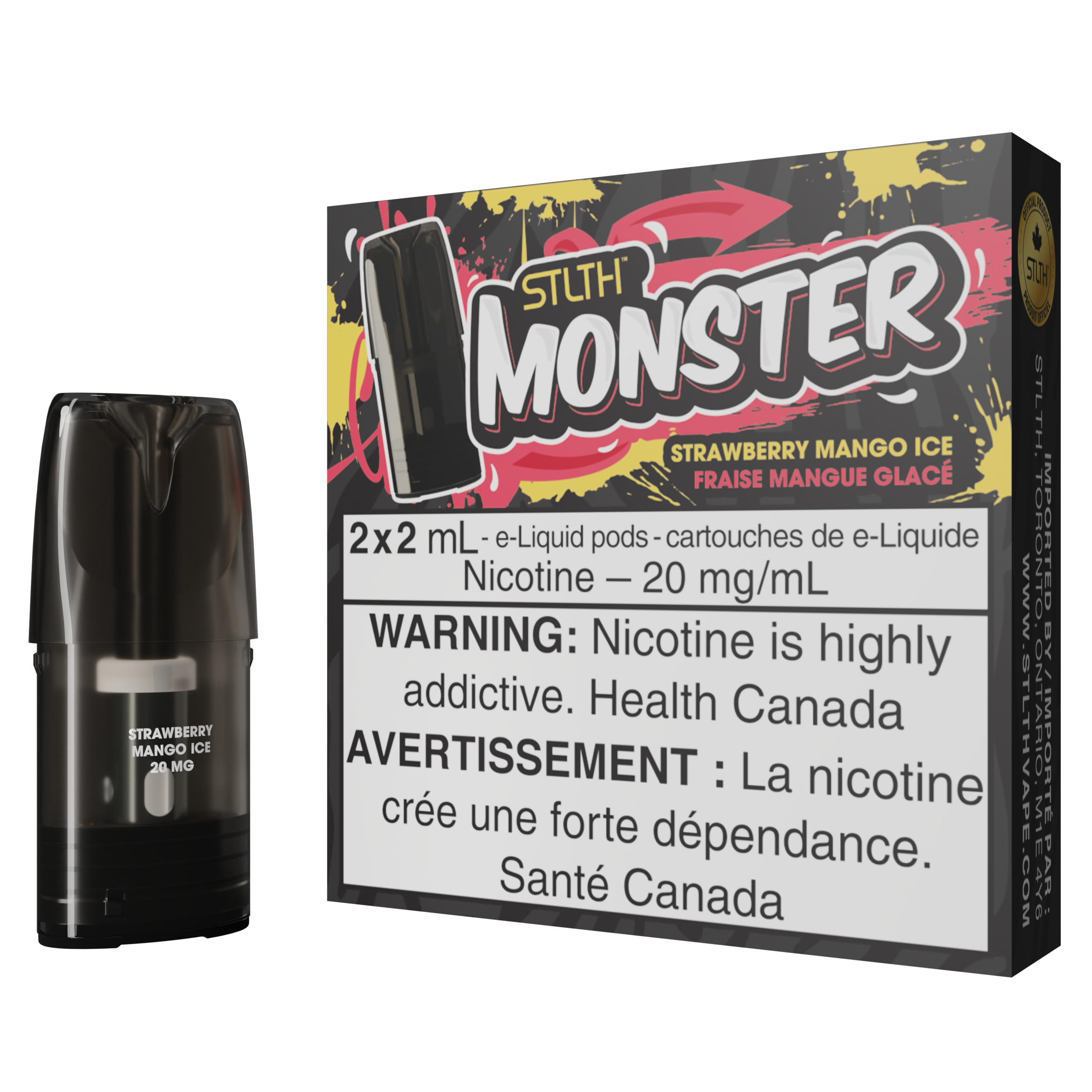 PACK STLTH MONSTER POD - GLACE À LA FRAISE MANGUE