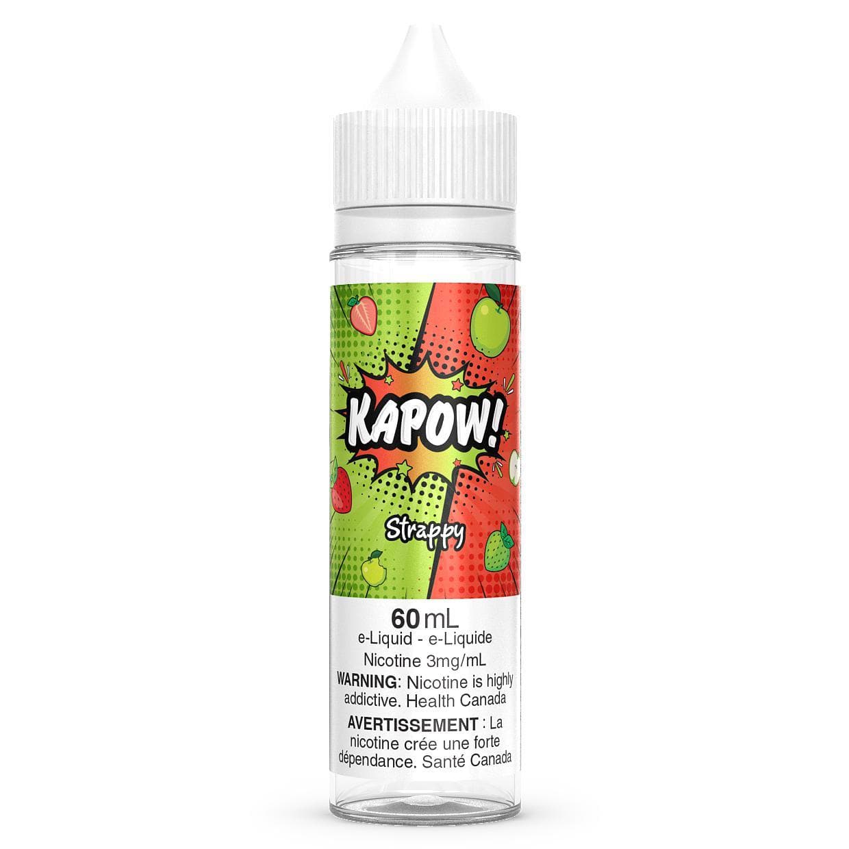 STRAPPY - KAPOW 60ML BASE LIBRE | Achetez en ligne sur Canada Vape Shop